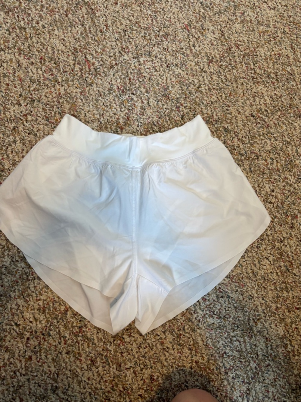 CRZ YOGA White Layered Athletic Running Shorts